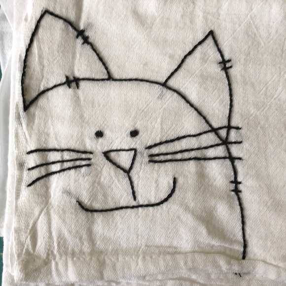 Set of 6 Flour Sack Hand Embroidered Dish … - Picture 7 of 7